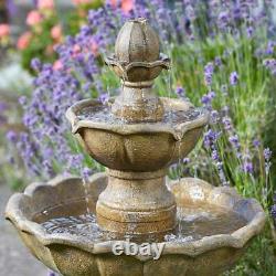 Solar & Battery Hybrid Power Kingsbury Tiered Outdoor Water Fountain Feature