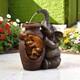Solar Elephant Led Water Feature Outdoor Garden Water Fountain Feature