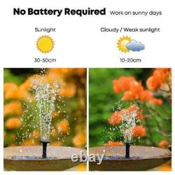 Solar Fountain Floating Pump Water Feature Garden Pool Bird Bath Pond Outdoor UK