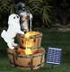 Solar Fountain Outdoor Garden Water Feature Led Statue Home Decoration Puppy Dog