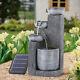 Solar Garden Ornament Water Feature Fountain Led Lights Outdoor Statues 58cm(h)