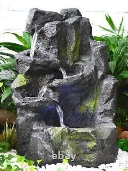 Solar Garden Water Feature Gibraltar Rock Fountain Freestanding