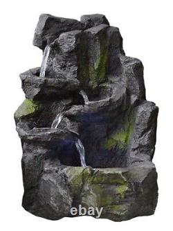 Solar Garden Water Feature Gibraltar Rock Fountain Freestanding