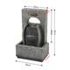 Solar Garden Water Fountain Feature Led Light Outdoor Resin Decor Yard Patio Zen