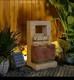 Solar Garden Water Fountain Led Resin Outdoor Feature Decor With Pump & Panel