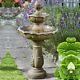 Solar Kingsbury 3 Tier Garden Water Feature Fountain Bird Bath