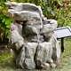 Solar & Mains Power Grey Rock Fall Cascade Outdoor Water Feature Fountain