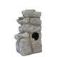 Solar Natural Slate Garden Water Feature Outdoor Indoor Led Fountain Waterfall