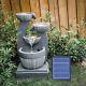 Solar Outdoor Cascading Bowl Fountain Garden Water Feature Led Polyresin Statue