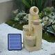 Solar Outdoor Fountain Garden Water Feature Withled Light Statues Decoration