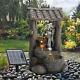 Solar Outdoor Garden Water Feature Led Pump Statue 3 Tier Cascade Fountain Falls