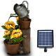 Solar Outdoor Garden Water Fountain Feature Led Statues Decoration Sunflowers