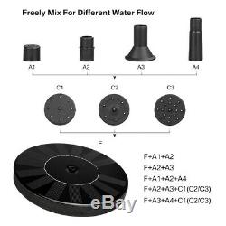 Solar Panel Powered Submersible Floating Fountain Garden Pool Pond Water Pump