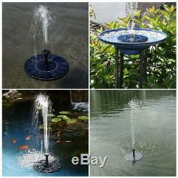 Solar Panel Powered Submersible Floating Fountain Garden Pool Pond Water Pump