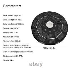 Solar Panel Powered Water Feature Pump Garden Pool Pond Aquarium Fountain 200L/H