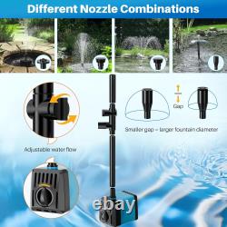 Solar Pond Fountain Pump 12W 450L/H with Filter Garden Water Feature