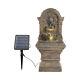 Solar Power Garden Water Feature Cascading Vintage Outdoor Led Fountain Statue