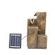 Solar Power Outdoor Cascading Water Fountain Feature Led Light Garden Statue Uk