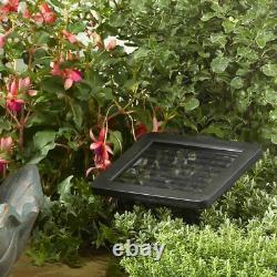 Solar Power Outdoor Fairy With Leaf Water Fountain Feature Garden Bird Bath