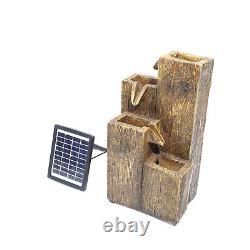 Solar Power Outdoor Water Fountain Feature Garden Statue Decoration with Pump