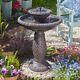 Solar Power Versailles Tiered Outdoor Cascade Water Fountain Feature Bird Bath