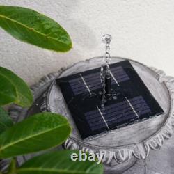 Solar Power Victoriana LED Lit Outdoor Light Grey Cascade Water Fountain Feature