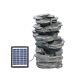 Solar Power Water Feature Fountain Garden Cascading Fountain Led Indoor Outdoor