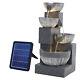 Solar Powered Fountain Outdoor Water Feature Garden Ornament Led Statue Lights