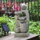 Solar Powered Garden Water Feature Outdoor Statues/slate Water Fountain Cascade