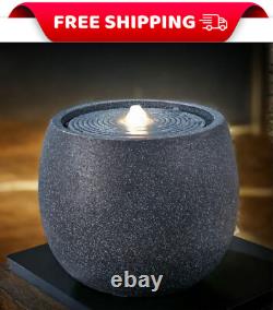 Solar Powered Garden Water Feature Outdoor Water Fountain With Led