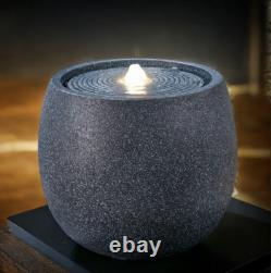 Solar Powered Garden Water Feature Outdoor Water Fountain With Led