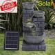 Solar Powered Garden Water Feature With Built-in Led Lighting Water Fountain