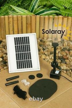 Solar Powered Pump Kit 200LPH Fountain Garden Pond Water Feature Cascade & Light