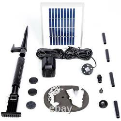 Solar Powered Pump Kit 200LPH Fountain Garden Pond Water Feature Cascade & Light