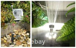 Solar Powered Pump Kit 200LPH Fountain Garden Pond Water Feature Cascade & Light