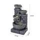 Solar Powered Water Feature Fountain Outdoor Led Cascading Garden Ornament Decor