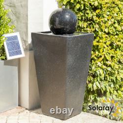 Solar Powered Water Feature Sphere Fountain with LED Lights H82cm Manila