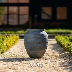 Solar Vase Water Feature Outdoor Patio Bubbling Fountain Battery LED Lights 49cm
