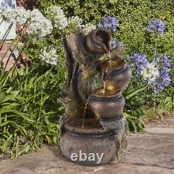 Solar Water Feature Outdoor Garden Decorative Solar Water Fountain Withered Tree