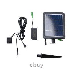 Solar Water Feature Outdoor Garden Fountain With LED Lights and Solar Water Pump