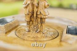 Solar Water Feature Singing In The Rain Garden Ornament Bird Bath Fountain Large