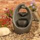 Solar Water Fountain Feature Grey Outdoor Garden Statue Path Patio Outside Light