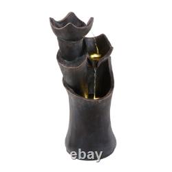 Solar Water Fountain Garden Patio Water Feature Solar Powered Water Pump & Light