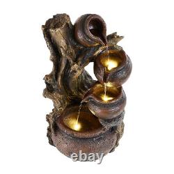 Solar Water Fountain Withered Tree Decor Water Feature Garden Outdoor Ornaments