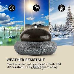 Solar Water Garden Fountain Outdoor Home Decor Pump 200l / h 2W Stone look