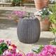 Solar Water Weave Rattan Pebble & Bowl Outdoor Garden Water Fountain Feature