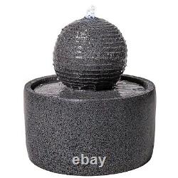 Sphere Water Feature Polyresin LED Lights Modern Water fountain Garden Wildlife