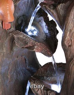 Squirrel Tree Water Feature Fountain Cascade Natural Wood Effect Garden