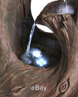 Squirrel Tree Water Feature Fountain Cascade Natural Wood Effect Garden