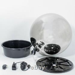 Stainless Steel Sphere Water Feature Garden Fountain Brushed Modern H50cm